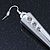 Oversized Crystal Spike Drop Earrings In Rhodium Plating - 10cm Length - view 3