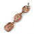 Red Acrylic Bead Linear Drop Earrings In Bronze Metal - 65mm Length - view 6