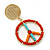 Multicoloured Bead 'Peace & Love' Drop Earrings In Gold Plating - 6cm Length - view 4