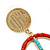 Multicoloured Bead 'Peace & Love' Drop Earrings In Gold Plating - 6cm Length - view 5
