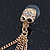 One Piece Skull Stud & Chain Ear Cuff In Gold Plating - view 4