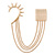1 Piece Spike Ear Cuff With Comb In Gold Plating