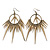 Oversized Spike Hoop Earrings In Bronze Tone - 10.5cm Length
