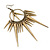 Oversized Spike Hoop Earrings In Bronze Tone - 10.5cm Length - view 4