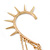 One Piece Gold Plated Spike & Star Chain Hook Cuff Earring - 8cm (chain drop) - view 7