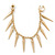 Hanging Spiked Cuff Earring In Gold Plating - view 3