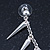 Hanging Spiked Cuff Earring In Silver Plating - view 4