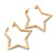 Open Diamante 'Star' Hoop Earrings In Gold Plating - 5cm Width - view 3