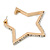 Open Diamante 'Star' Hoop Earrings In Gold Plating - 5cm Width - view 4