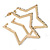 Open Diamante 'Star' Hoop Earrings In Gold Plating - 5cm Width