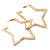 Open Diamante 'Star' Hoop Earrings In Gold Plating - 5cm Width - view 7