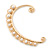 One Pair Simulated Pearl Bead Ear Hook Cuff Earring In Gold Plating - view 3