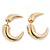Gold Plated Faux Horn Flash Tunnel Plug Stud Earrings - 2.5cm Length - view 6