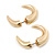 Gold Plated Faux Horn Flash Tunnel Plug Stud Earrings - 2.5cm Length - view 4