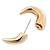 Gold Plated Faux Horn Flash Tunnel Plug Stud Earrings - 2.5cm Length - view 5