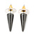 3 Pairs Gold, Silver & Hematite Colour Spike Stud Earring Set - 18mm Width - view 4