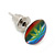 Tiny Marijuana Leaf Rasta Colours Stud Earrings In Silver Tone - 7mm Diameter - view 3