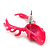 Teen Skull and Antlers Stud Earrings in Neon Pink - 3.5cm in Height - view 4