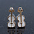 Children's/ Teen's / Kid's Small White Enamel 'Violin' Stud Earrings In Gold Plating - 13mm Length - view 3