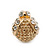 Children's/ Teen's / Kid's Small Crystal 'Ladybug' Stud Earrings In Gold Plating - 10mm Length - view 2