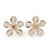 Transparent Off White Acrylic 'Daisy' Stud Earrings In Gold Plating - 25mm Diameter - view 11