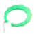 Medium Sized Bamboo Textured Doorknocker Hoop Earrings in Neon Green - 5cm Diameter - view 4