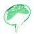 Neon Green Filigree Butterfly Metal Hoop Earrings - 6cm Diameter - view 4