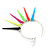 Large Multicoloured Spiky Hoop Earrings In Silver Plating - 8cm Length - view 4