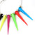 Large Multicoloured Spiky Hoop Earrings In Silver Plating - 8cm Length - view 3