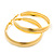 Medium Bright Gold Tone Etched Hoop Earrings - 55mm Diameter - view 7