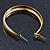 Medium Bright Gold Tone Etched Hoop Earrings - 55mm Diameter - view 5