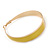Large Wide Yellow Enamel Hoop Earrings In Gold Plating - 60mm Diameter - view 4