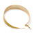 Large Wide Yellow Enamel Hoop Earrings In Gold Plating - 60mm Diameter - view 5