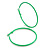 Large Lime Green Enamel Hoop Earrings In Silver Tone - 60mm Diameter - view 4