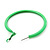 Large Lime Green Enamel Hoop Earrings In Silver Tone - 60mm Diameter - view 5