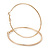 Large Slim Classic Hoop Earrings In Gold Plating - 60mm Diameter - view 2
