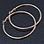 Large Slim Classic Hoop Earrings In Gold Plating - 60mm Diameter - view 3