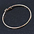 Large Slim Classic Hoop Earrings In Gold Plating - 60mm Diameter - view 4
