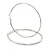 Large Slim Classic Hoop Earrings In Silver Tone - 70mm - view 2