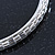 Large Light Silver Tone Mesh Hoop Earrings - 65mm Diameter - view 5
