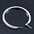 Large Light Silver Tone Mesh Hoop Earrings - 65mm Diameter - view 6