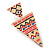 Multicoloured Enamel Geometric Egyptian Style Drop Earrings In Gold Plating - 55mm Length - view 9