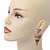 Yellow, Green Enamel Geometric Egyptian Style Drop Earrings In Gold Plating - 55mm Length - view 7