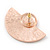 Light/ Deep Pink Enamel 'Half Moon' Egyptian Style Stud Earrings In Gold Plating - 45mm Width - view 7