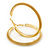 Large Mesh Hoop Earrings In Gold Plating - 65mm Diameter - view 2