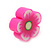 Children's/ Teen's / Kid's Fimo Deep Pink Flower, Pink Candy & Red/Blue Butterfly Stud Earrings Set - 10mm Across - view 10