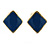 Children's/ Teen's / Kid's Tiny Blue Enamel 'Square' Stud Earrings In Gold Plating - 8mm Length