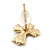 Children's/ Teen's / Kid's Small Coral Enamel 'Cross' Stud Earrings In Gold Plating - 11mm Length - view 4