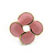 Children's/ Teen's / Kid's Tiny Baby Pink Enamel 'Flower' Stud Earrings In Gold Plating - 8mm Diameter - view 2