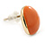 Children's/ Teen's / Kid's Small Orange Enamel Sweet Candy Stud Earrings In Gold Plating - 10mm Length - view 3